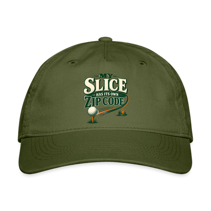 Hat - My Slice has its Own Zip Code - olive green