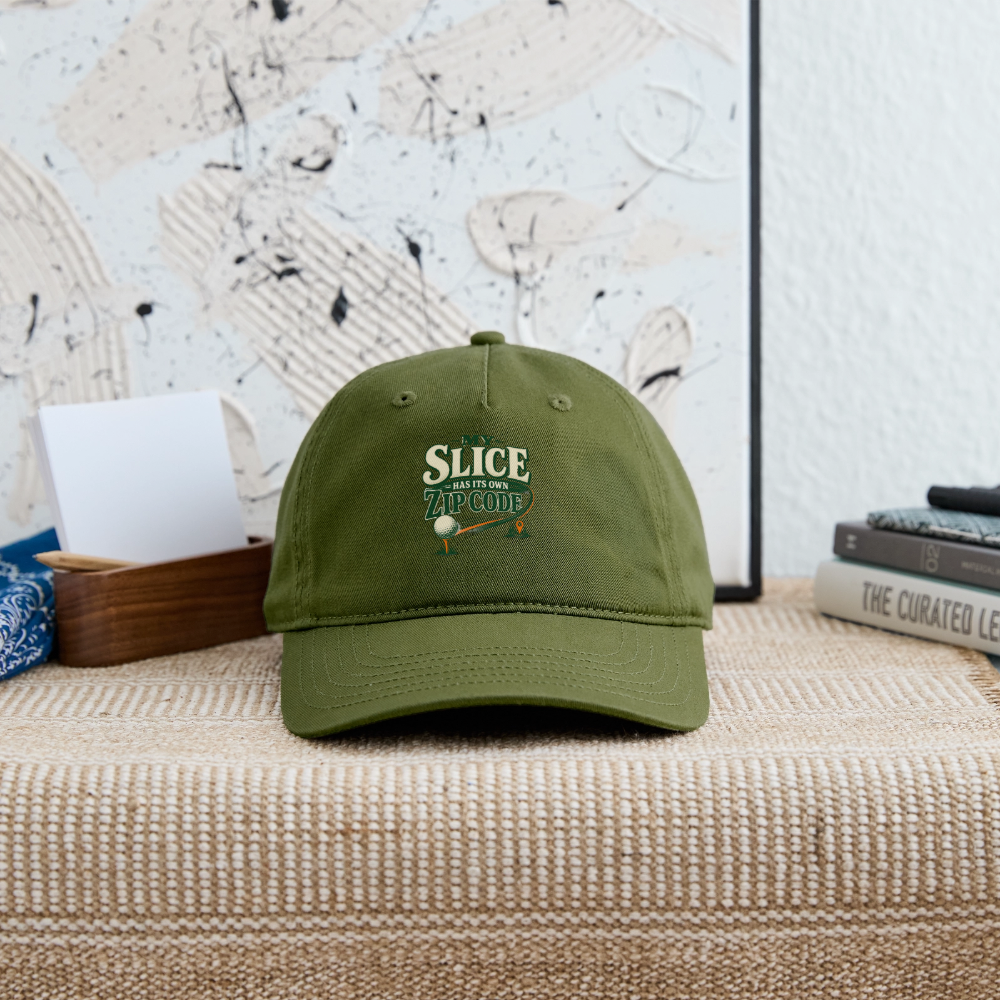 Hat - My Slice has its Own Zip Code - olive green