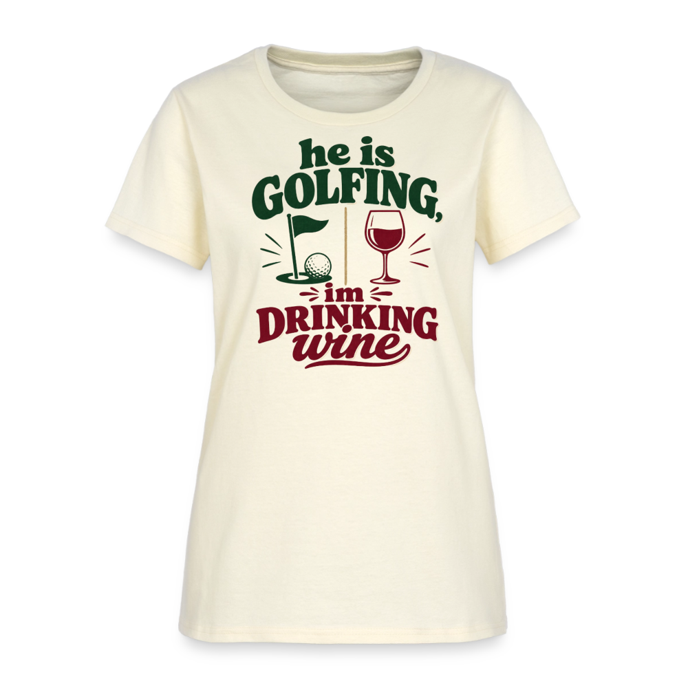 He is Golfing, im drinking wine - off white