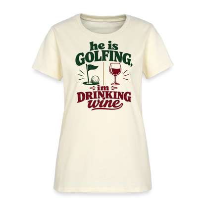 He is Golfing, im drinking wine - off white