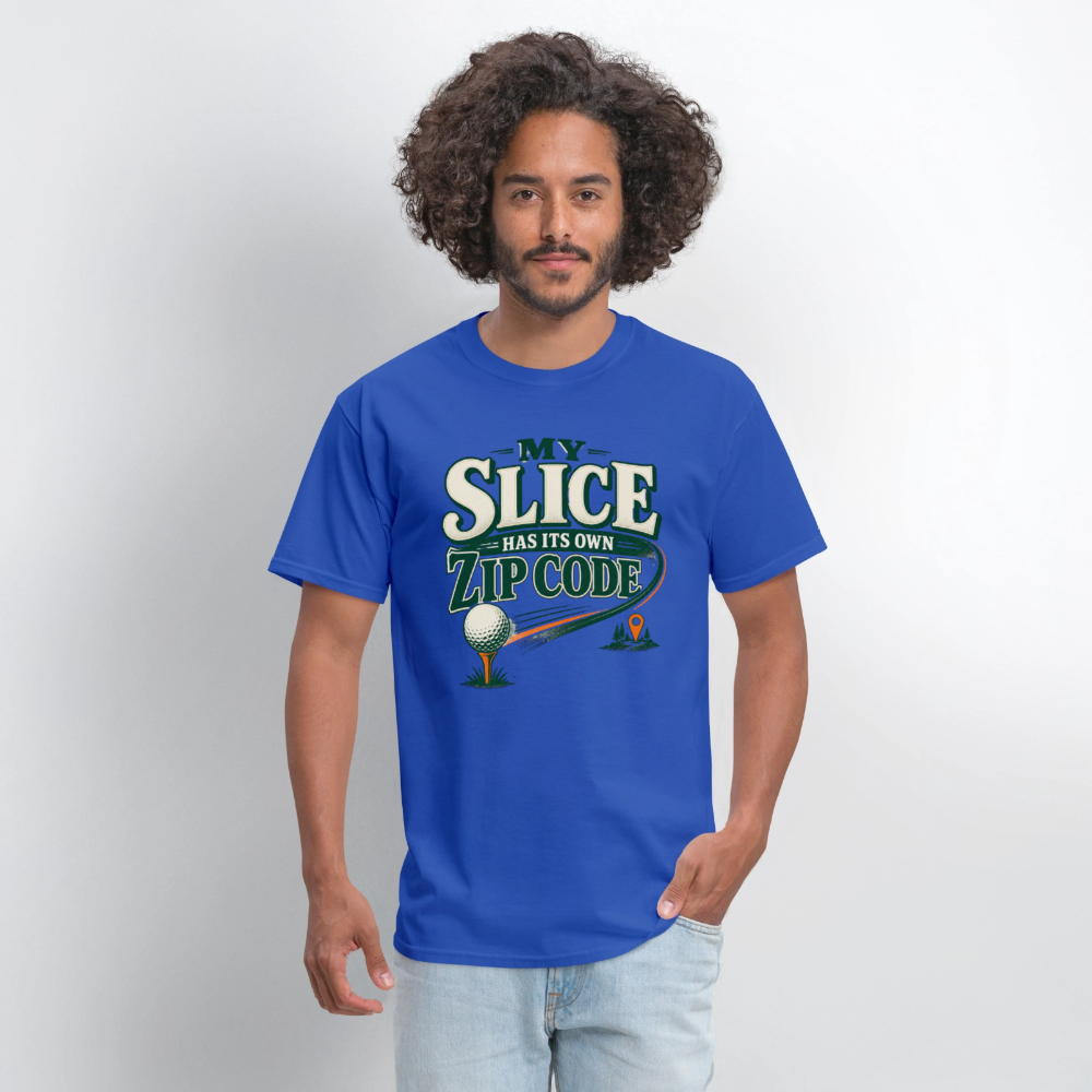 My Slice has its Own Zip Code - royal blue