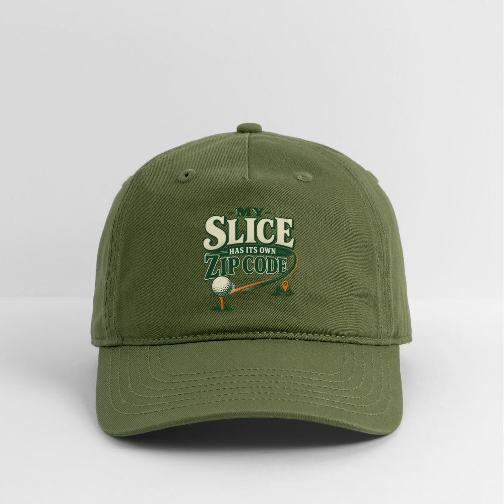 Hat - My Slice has its Own Zip Code - olive green