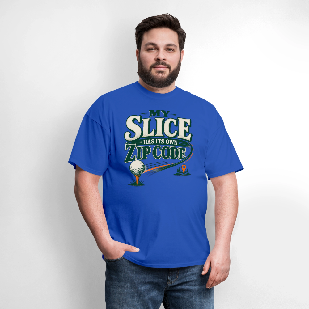 My Slice has its Own Zip Code - royal blue